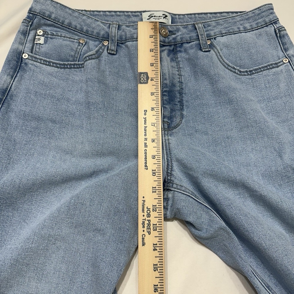 Seven7 Women's Straight Leg Jeans Size 12 Light Wash Stretch Denim - Picture 9 of 10